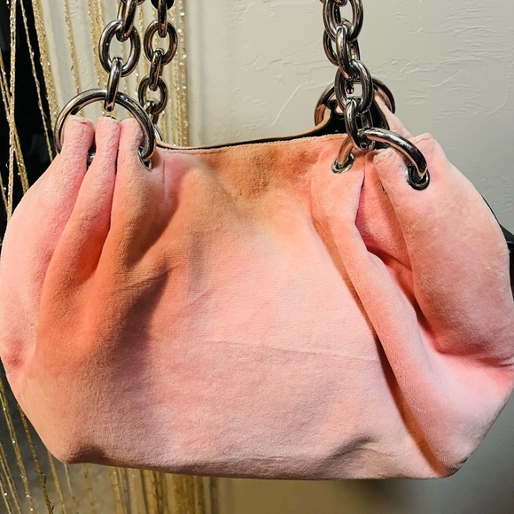 Juicy Couture Blush Velvet Shoulder Bag - Picture 2 of 7